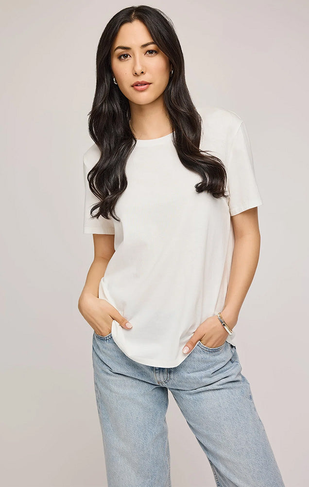 VICTORIA COTTON T-SHIRT IN WHITE