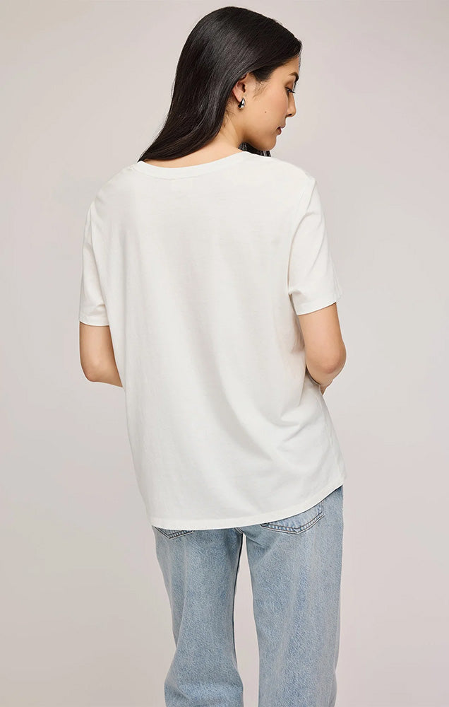 VICTORIA COTTON T-SHIRT IN WHITE