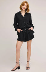 GENTLE FAWN AMALFI LINEN SHORTS IN BLACK