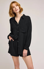 GENTLE FAWN PORTIA BUTTON DOWN IN BLACK