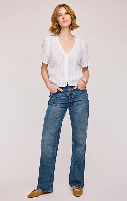 GENTLE FAWN CORDELIA TEXTURED COTTON TOP