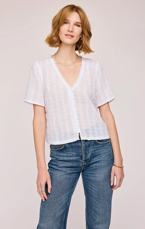 GENTLE FAWN CORDELIA TEXTURED COTTON TOP