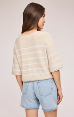 GENTLE FAWN KERRIGAN KNIT SWEATER IN LINEN STRIPE