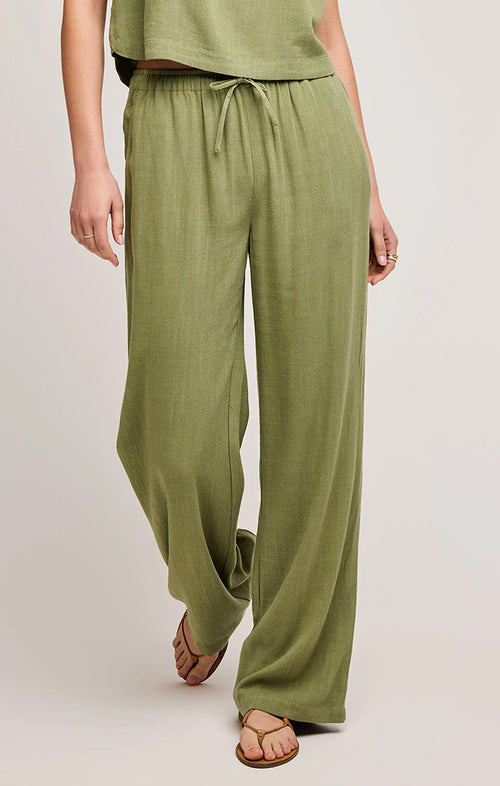 GENTLE FAWN FINLEY LINEN PANT IN MATCHA