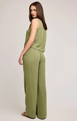 GENTLE FAWN FINLEY LINEN PANT IN MATCHA