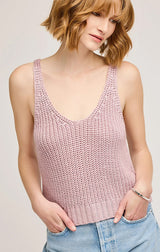 LIZZIE KNIT TANK IN BLUSH