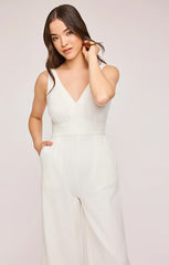GENTLE FAWN HAVANA JUMPSUIT IN WHITE