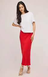 GENTLE FAWN CASSIA LINEN SKIRT IN RED