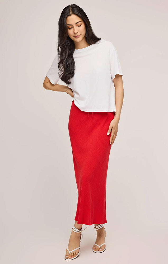 GENTLE FAWN CASSIA LINEN SKIRT IN RED