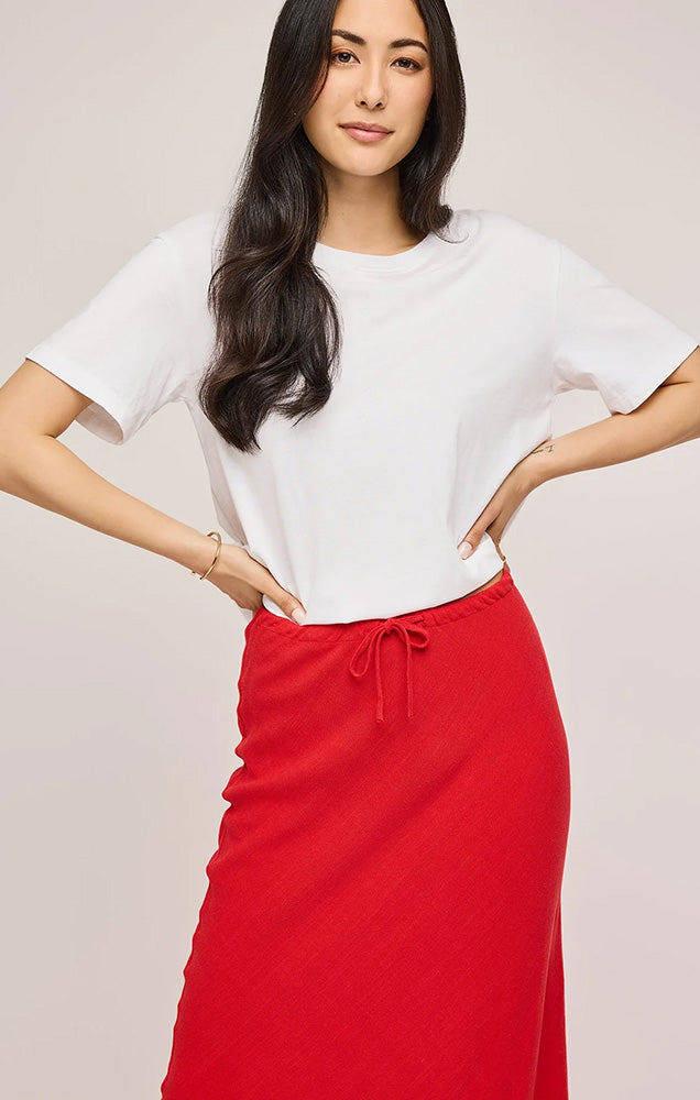 GENTLE FAWN CASSIA LINEN SKIRT IN RED