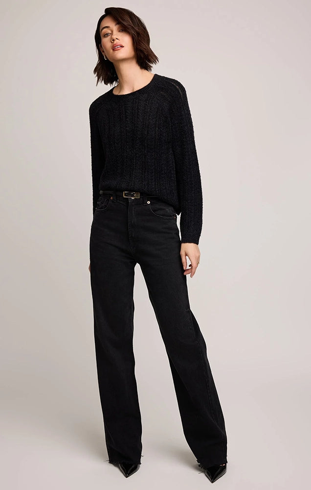 CORNELIA CREW NECK SWEATER IN BLACK
