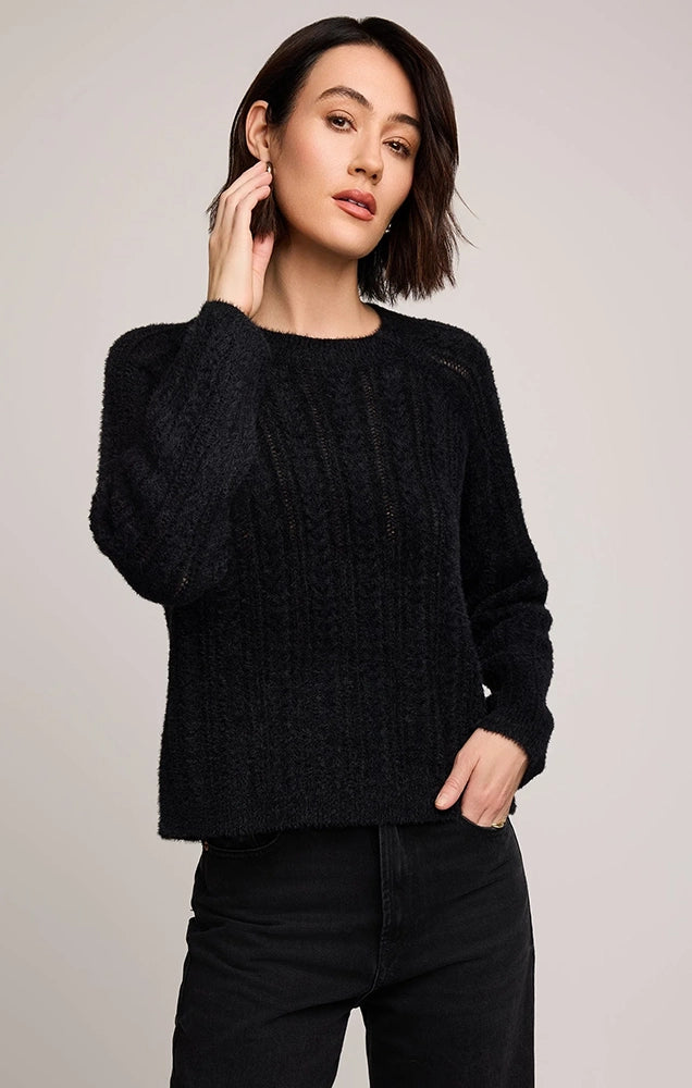 CORNELIA CREW NECK SWEATER IN BLACK