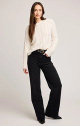 CORNELIA CREW NECK SWEATER IN CREAM