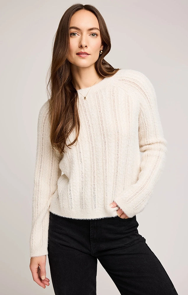 CORNELIA CREW NECK SWEATER IN CREAM
