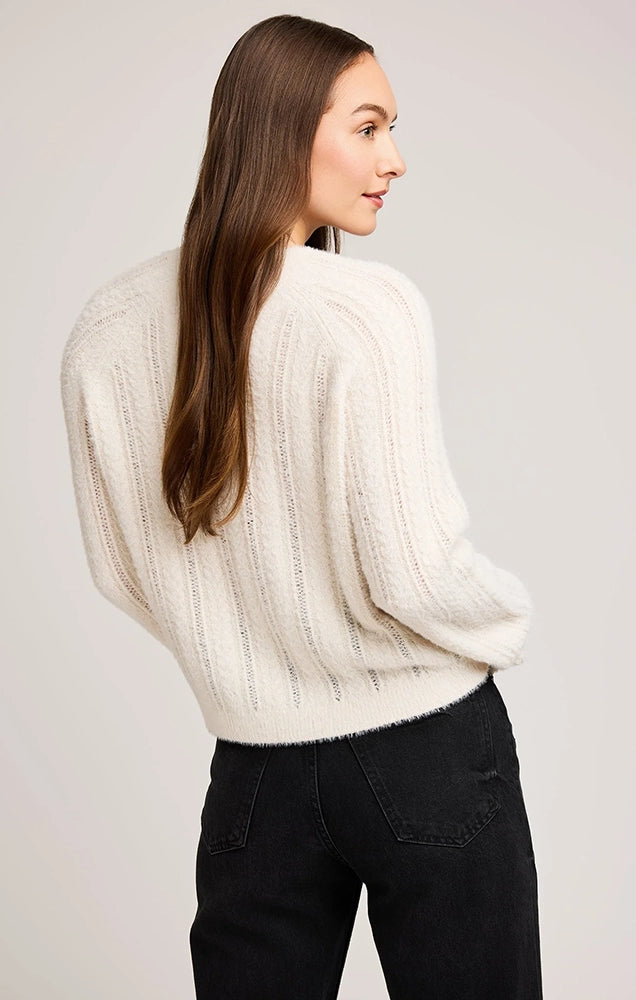 CORNELIA CREW NECK SWEATER IN CREAM