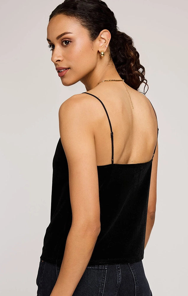 SOFIE VELVET TANK IN BLACK