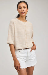 GENEVIEVE CARDIGAN IN LINEN