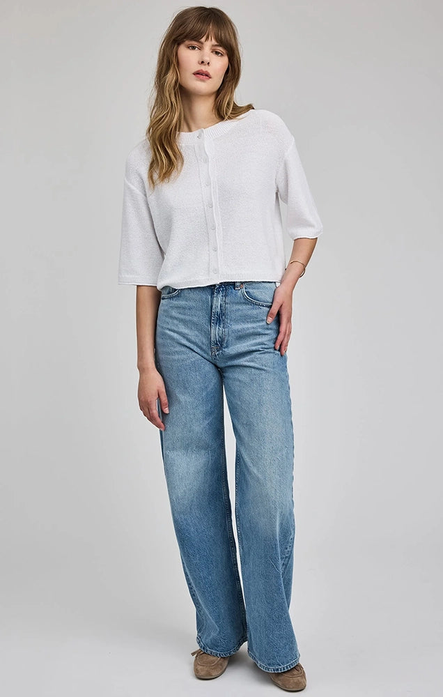 GENEVIEVE CARDIGAN IN WHITE