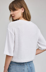 GENEVIEVE CARDIGAN IN WHITE