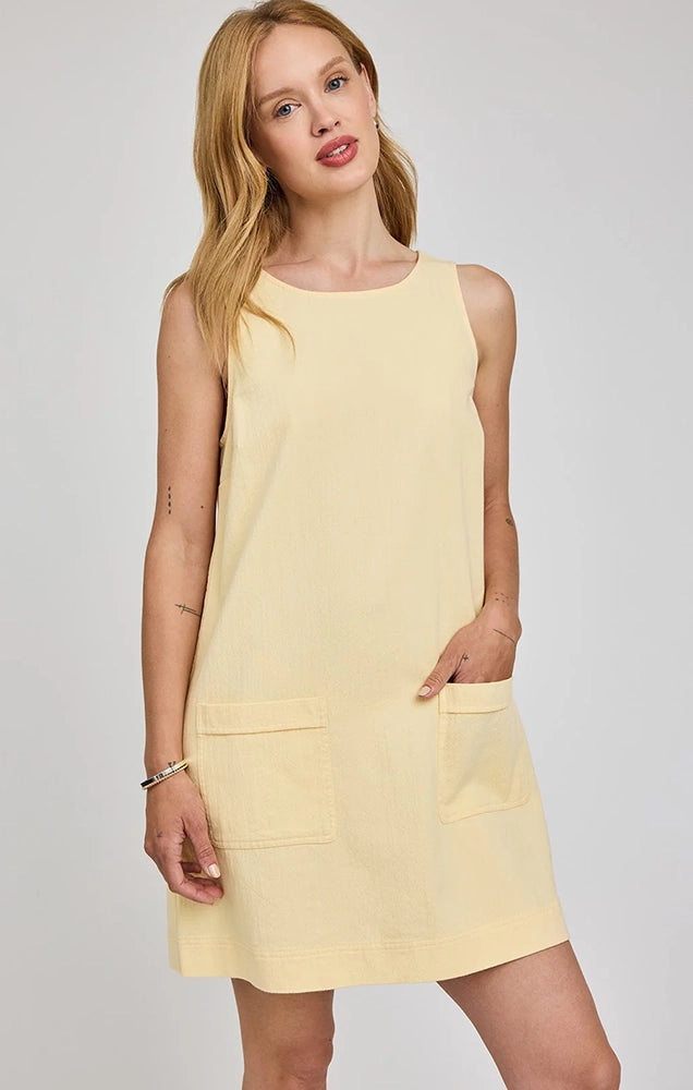 CASEY SHIFT DRESS IN CORNSILK
