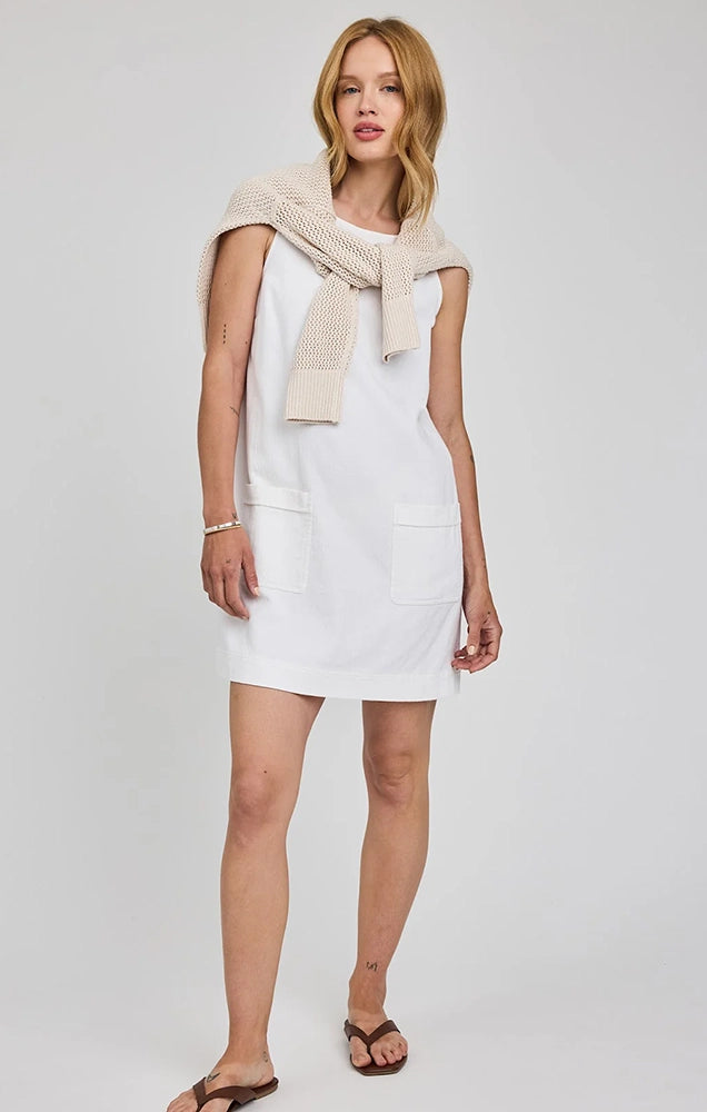 CASEY SHIFT DRESS IN WHITE