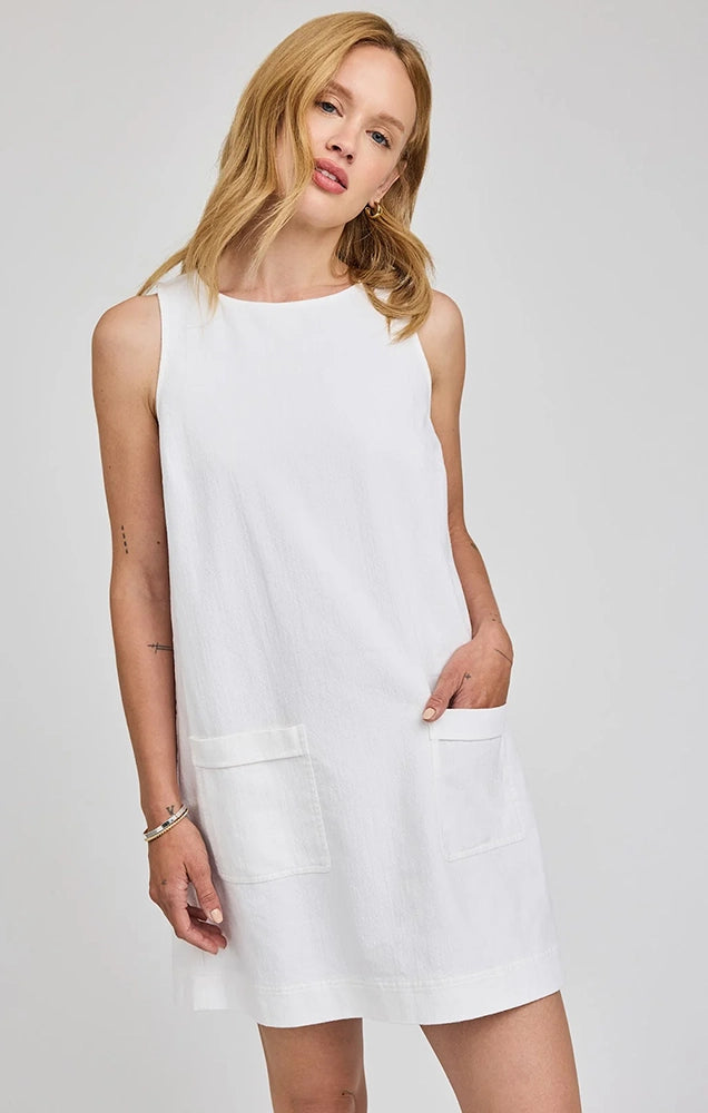 CASEY SHIFT DRESS IN WHITE