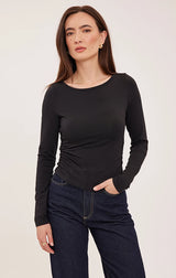 Reese Long Sleeve Shirt in Black