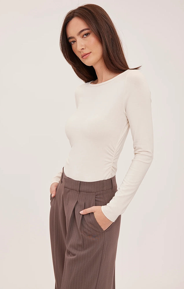 Reese Long Sleeve Shirt in Cream