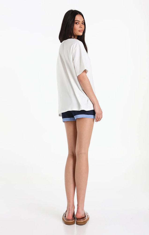 LOST IN LUNAR JESSIE KNIT SHORTS IN BLUE