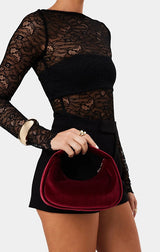 MAISIE VELVET HANDLE BAG