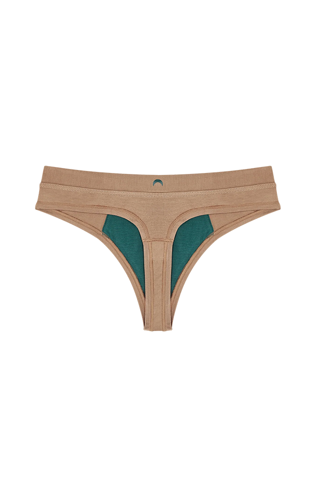 MINERAL UNDIES - THONG IN TAN