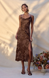 GAIA BURNOUT MIDI DRESS