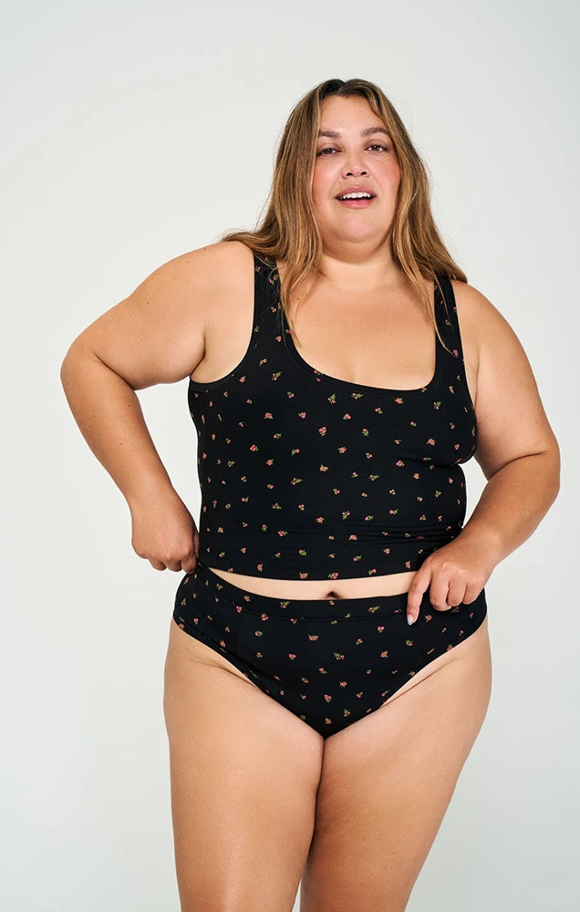 Mineral Undies - Thong in Midnight Rose