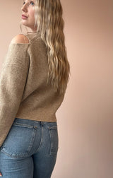 YAZMIN COLD SHOULDER SWEATER