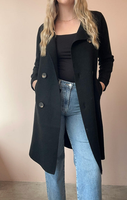 GIANA DOUBLE BREASTED CASHMERE BLEND COAT