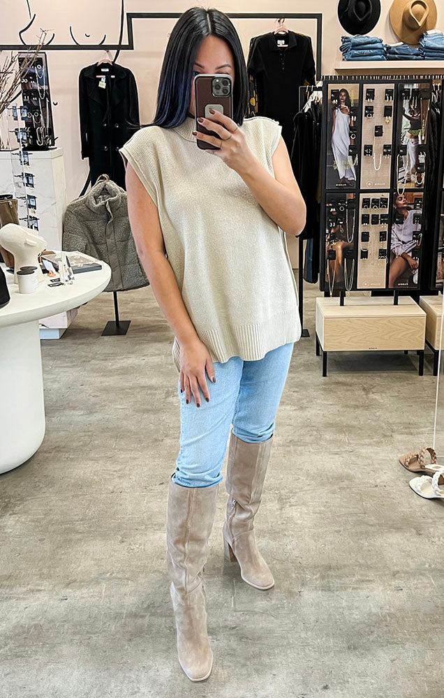 MCKENNA SLEEVELESS KNIT TOP