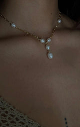 Paperclips & Pearls Necklace