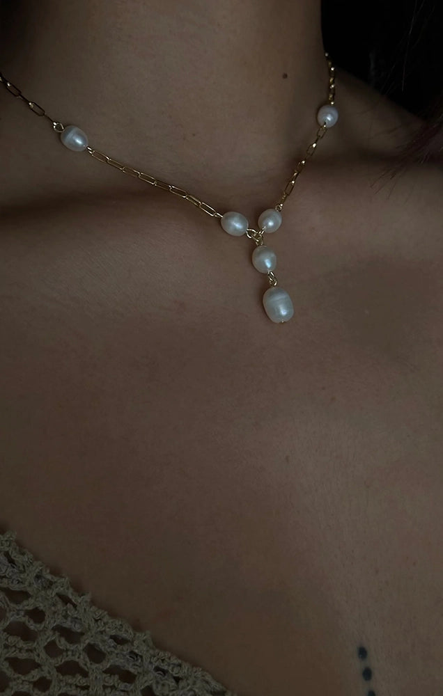 Paperclips & Pearls Necklace