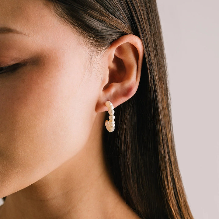 ISOLA PEARL HOOP EARRINGS