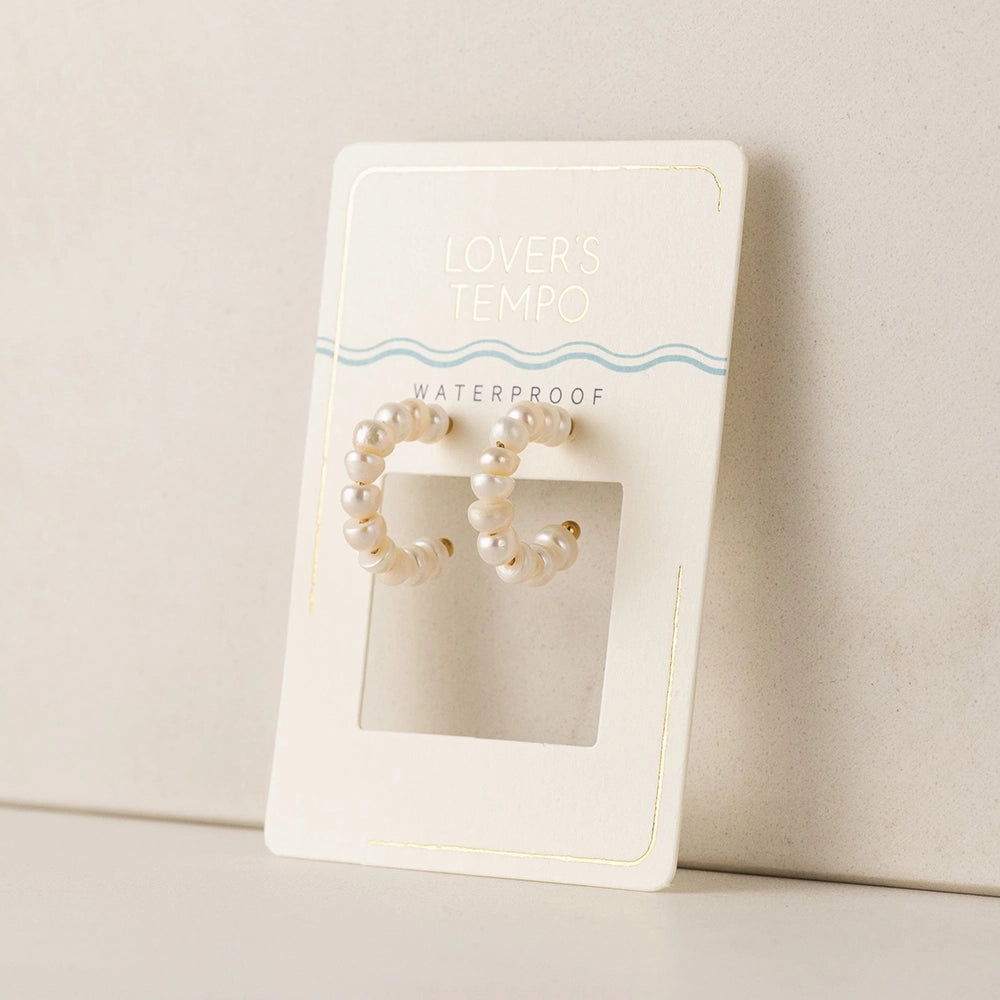 ISOLA PEARL HOOP EARRINGS