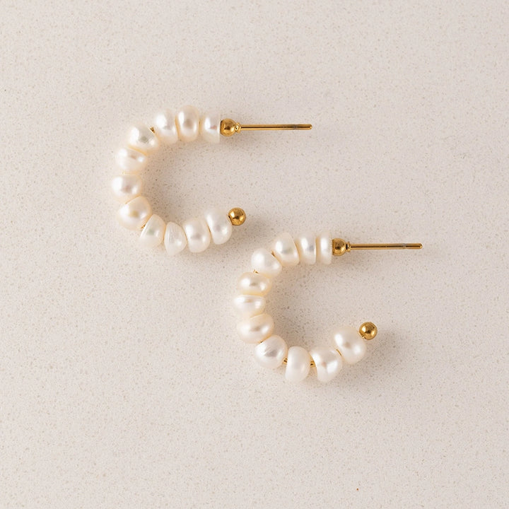ISOLA PEARL HOOP EARRINGS