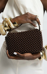 JEANIE HANDLE BAG IN CHOCOLATE