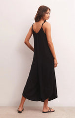 Z SUPPLY FLARED JUMPSUIT IN BLACK