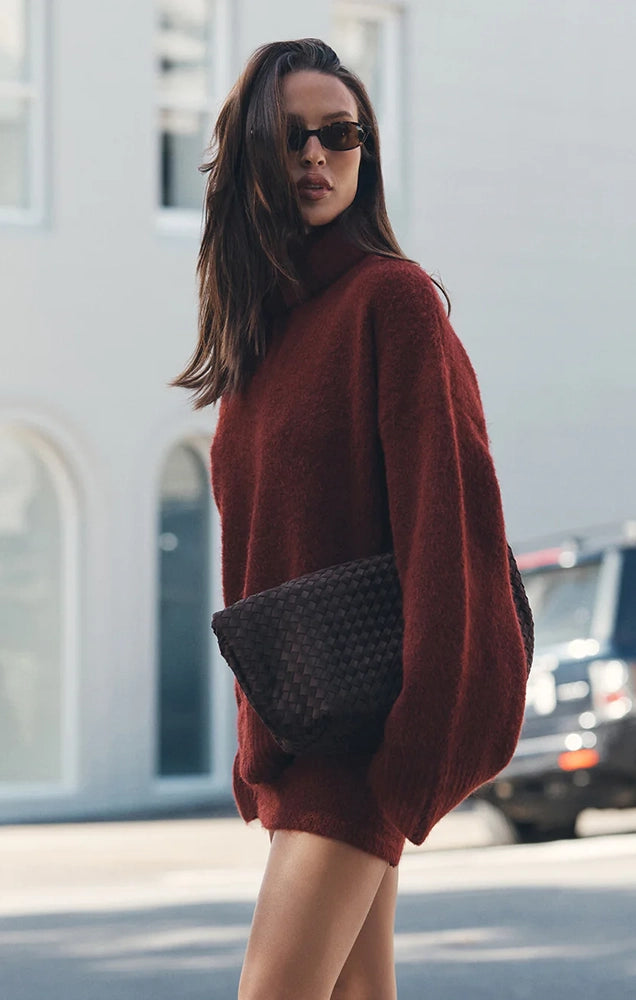 KENYA SHOULDER BAG IN CHOCOLATE