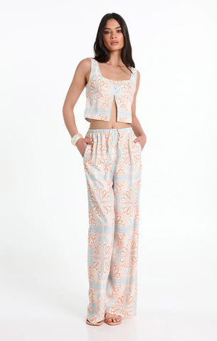 Z SUPPLY SCOUT COTTON JERSEY PANT IN ICED COFFEE