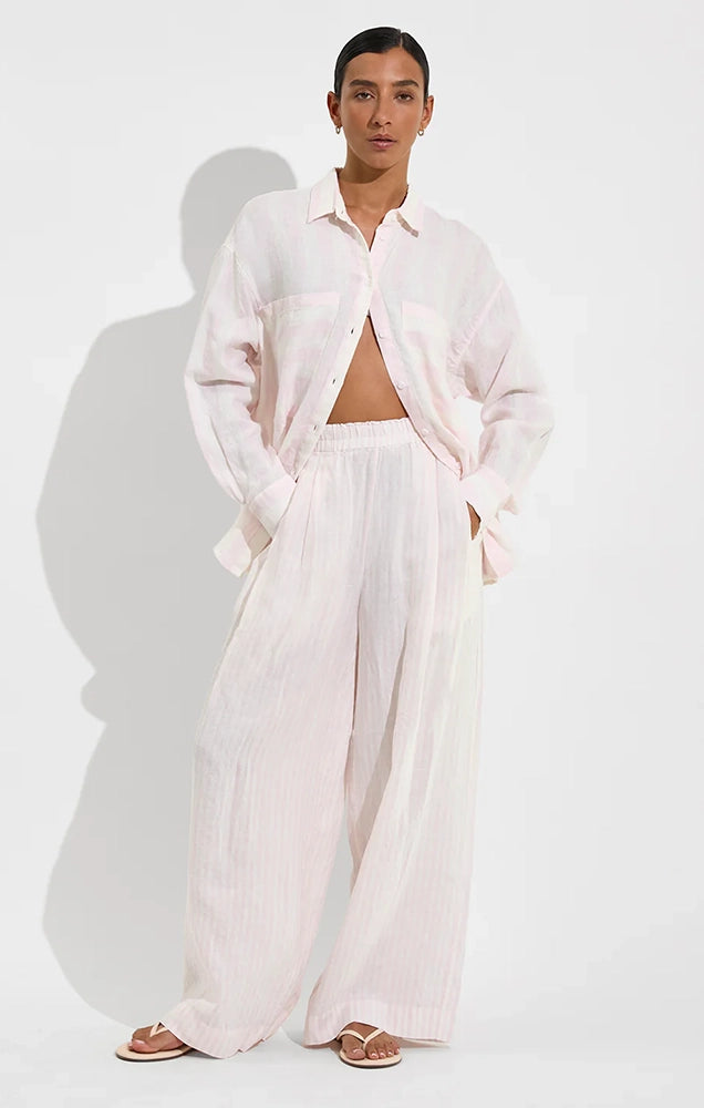 GETAWAY BUTTON DOWN IN POOLSIDE STRIPE