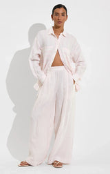 GETAWAY BUTTON DOWN IN POOLSIDE STRIPE