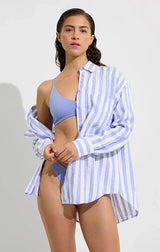 GETAWAY BUTTON DOWN IN BEACH STRIPE