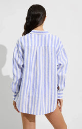 GETAWAY BUTTON DOWN IN BEACH STRIPE