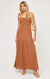 MALLORCA DRESS IN BROWN SUGAR
